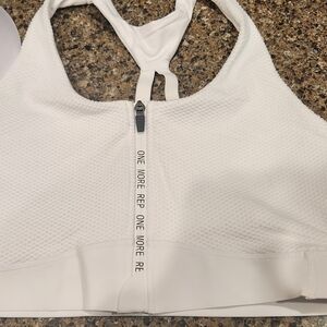 Zyia Front Zip All Star Women's White Sports Bra